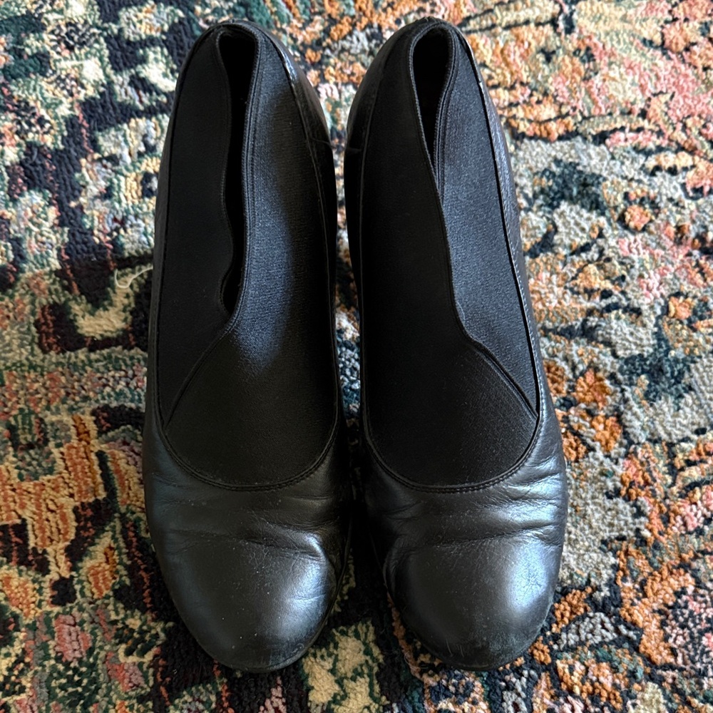 Clarks Women's Black Slip-On Comfort Heels 7.5